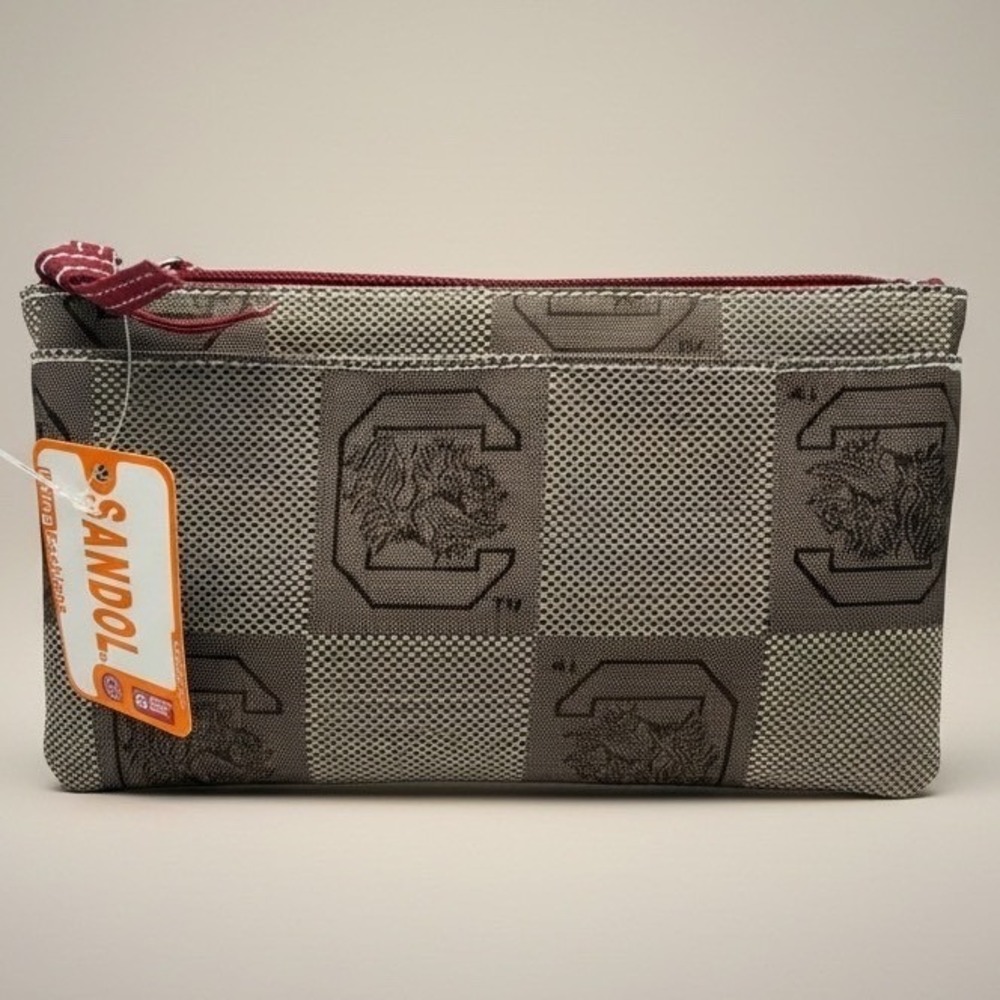 Sandol South Carolina Gamecocks Crossbody Bag USC University NWT Garnet Grey‎ 9"